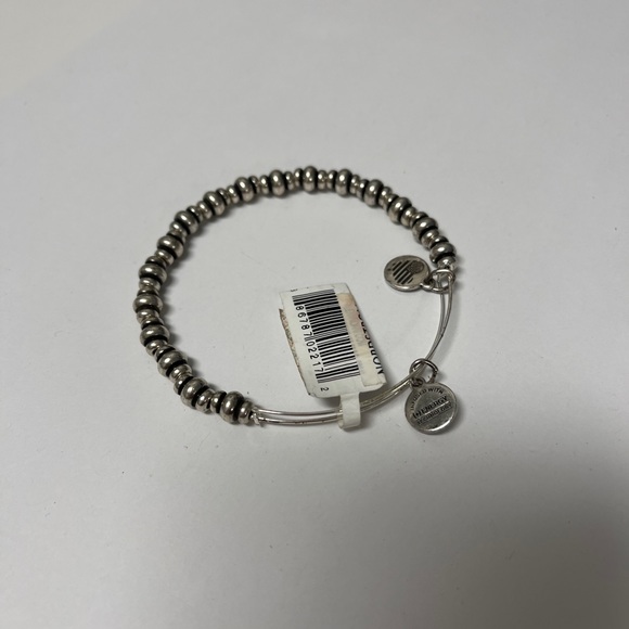 Alex and ANI Shiny Silver-tone NILE Metal BEADED Bangle Bracelet.
Bracelets - Picture 7 of 9